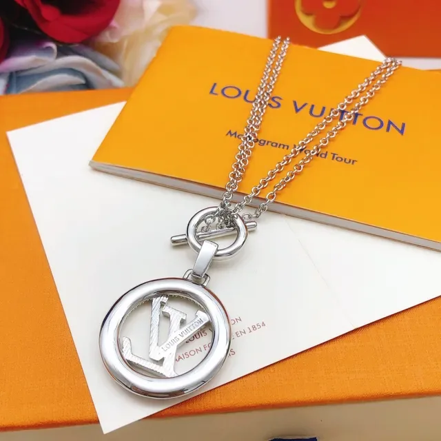 Louis Vuitton Monogram Pave Crystal Pendant Necklace 8