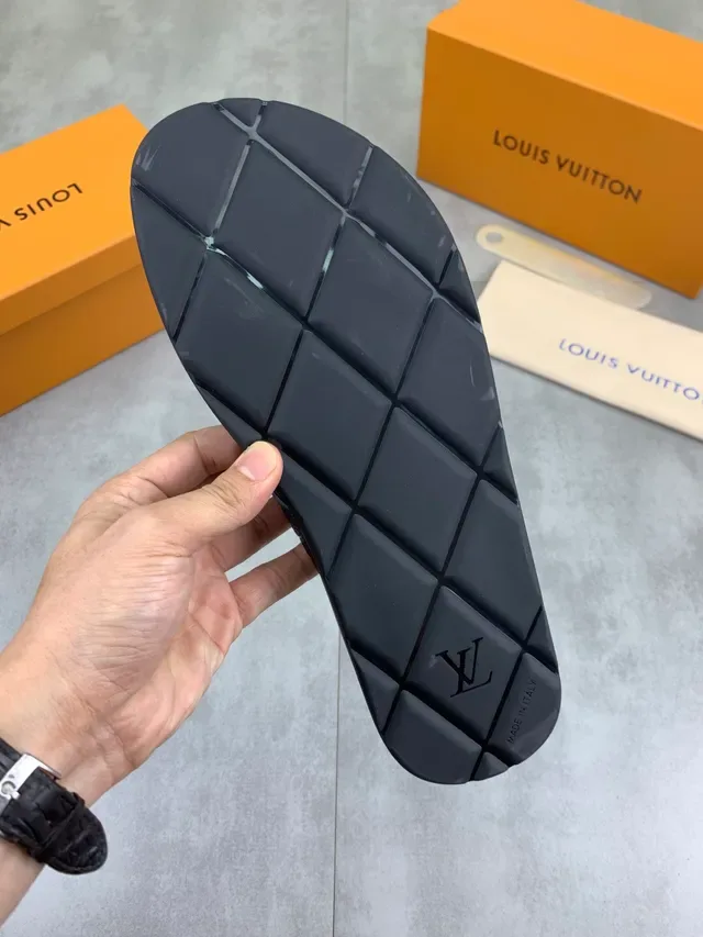 Louis Vuitton Monogram Slide Black Slippers 2