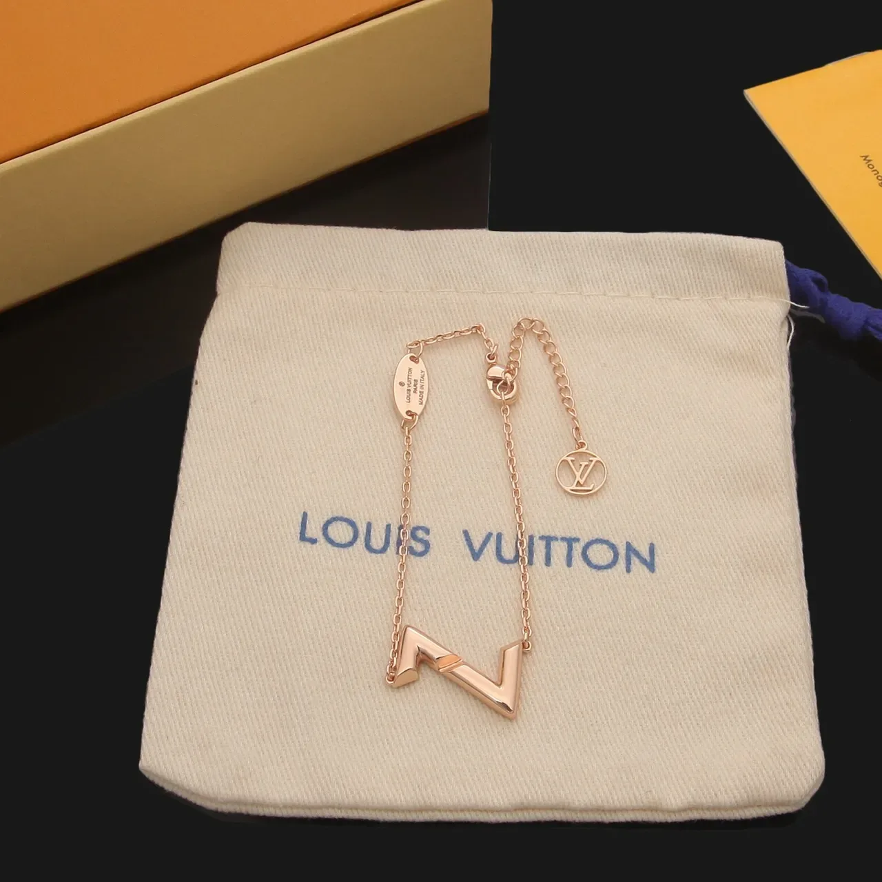 Louis Vuitton Monogram World Tour Zigzag V Chain Bracelet 6