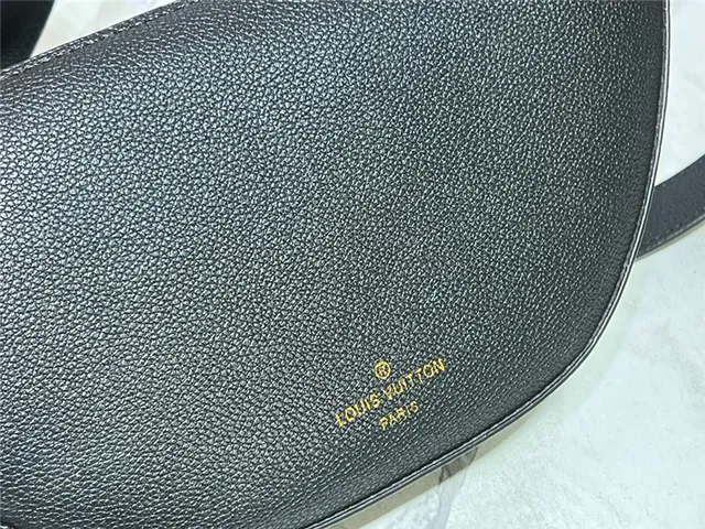 Louis Vuitton Moon Belt Bag Bolsa de Cintura de Couro Pebbled Preto de Moda 24