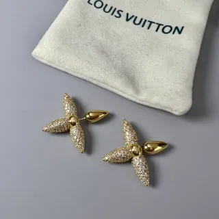 Louis Vuitton Brincos Pavé Cristal Petal