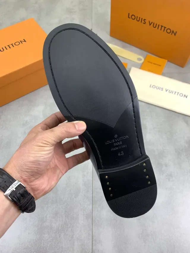 路易威登 便士乐福鞋 海军银色 抛光皮革 3