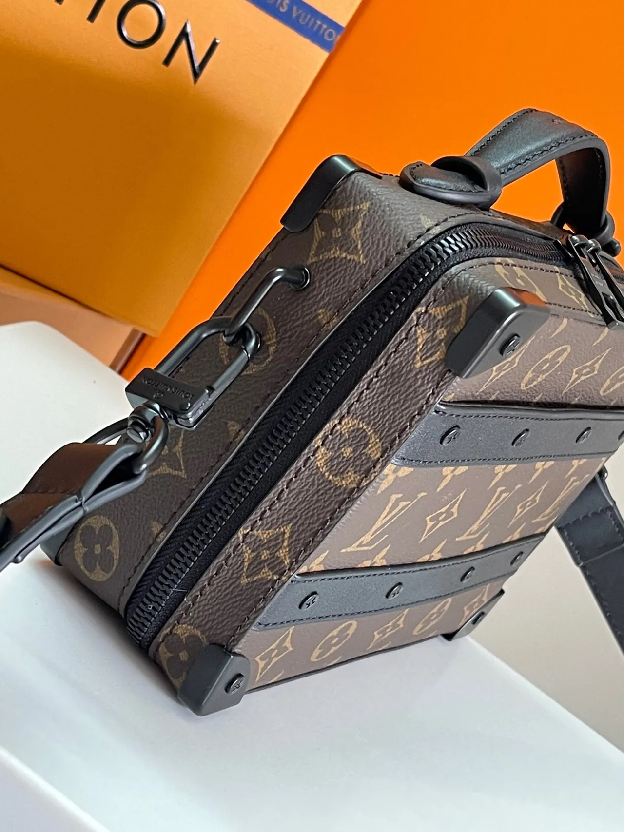 Louis Vuitton Petit Malle Monogram Brown and Black Messenger Bag 5