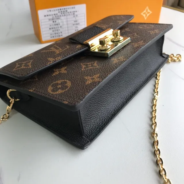 Louis Vuitton Pochette Metis بني أسود مونوغرام قماش طية إغلاق سلسلة حقيبة 5