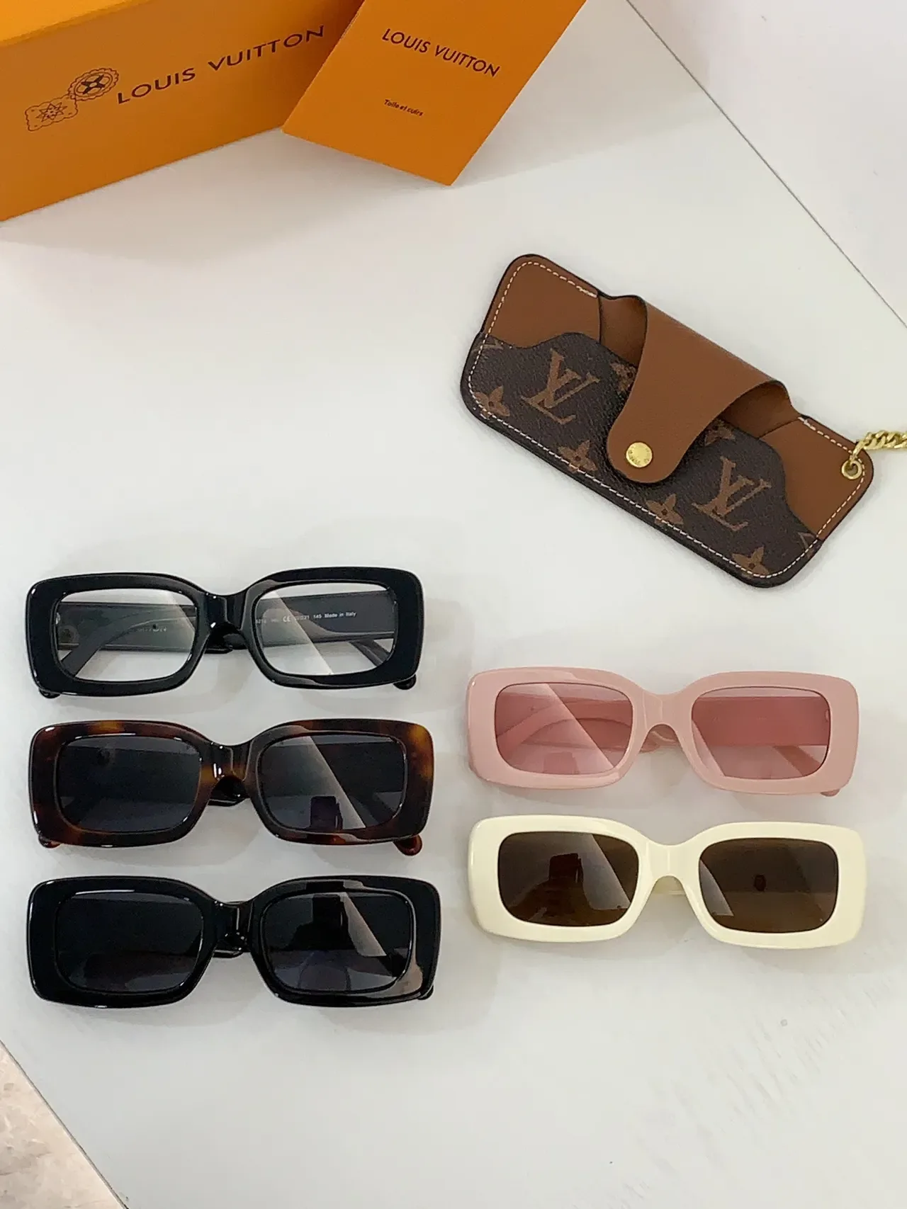 Louis Vuitton Rectangular Tortoiseshell Sunglasses 4