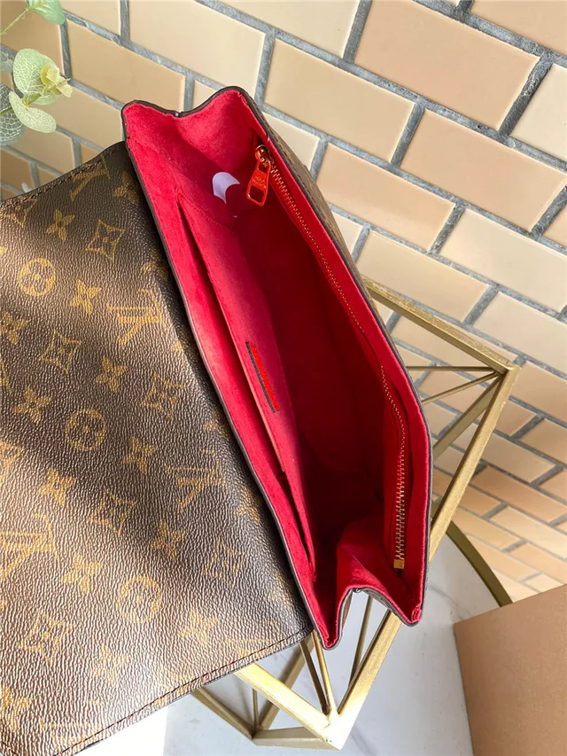 Louis Vuitton Rouge Brun Flap-Top Monogram Canvas Chain Bag 2
