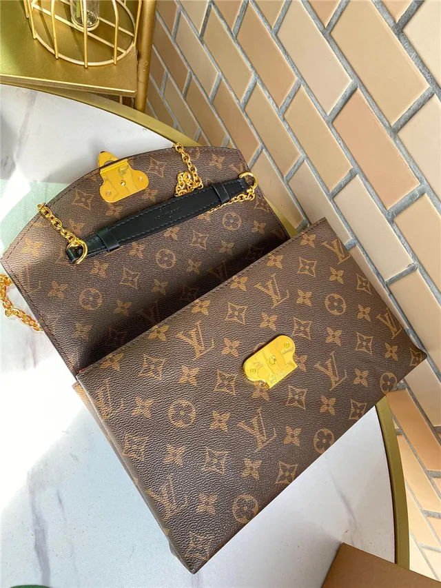 Louis Vuitton Rouge Brun Flap-Top Monogram Canvas Chain Bag 3