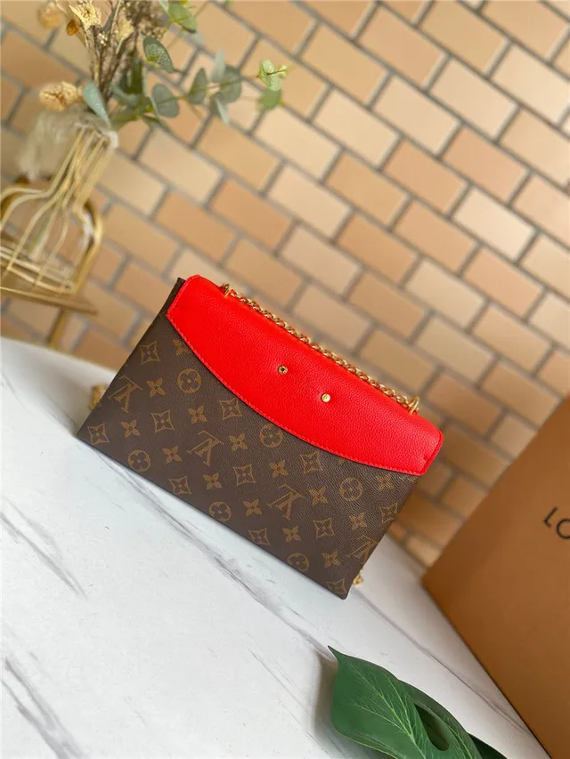 Louis Vuitton Rouge Brun Flap-Top Monogram Canvas Chain Bag 7