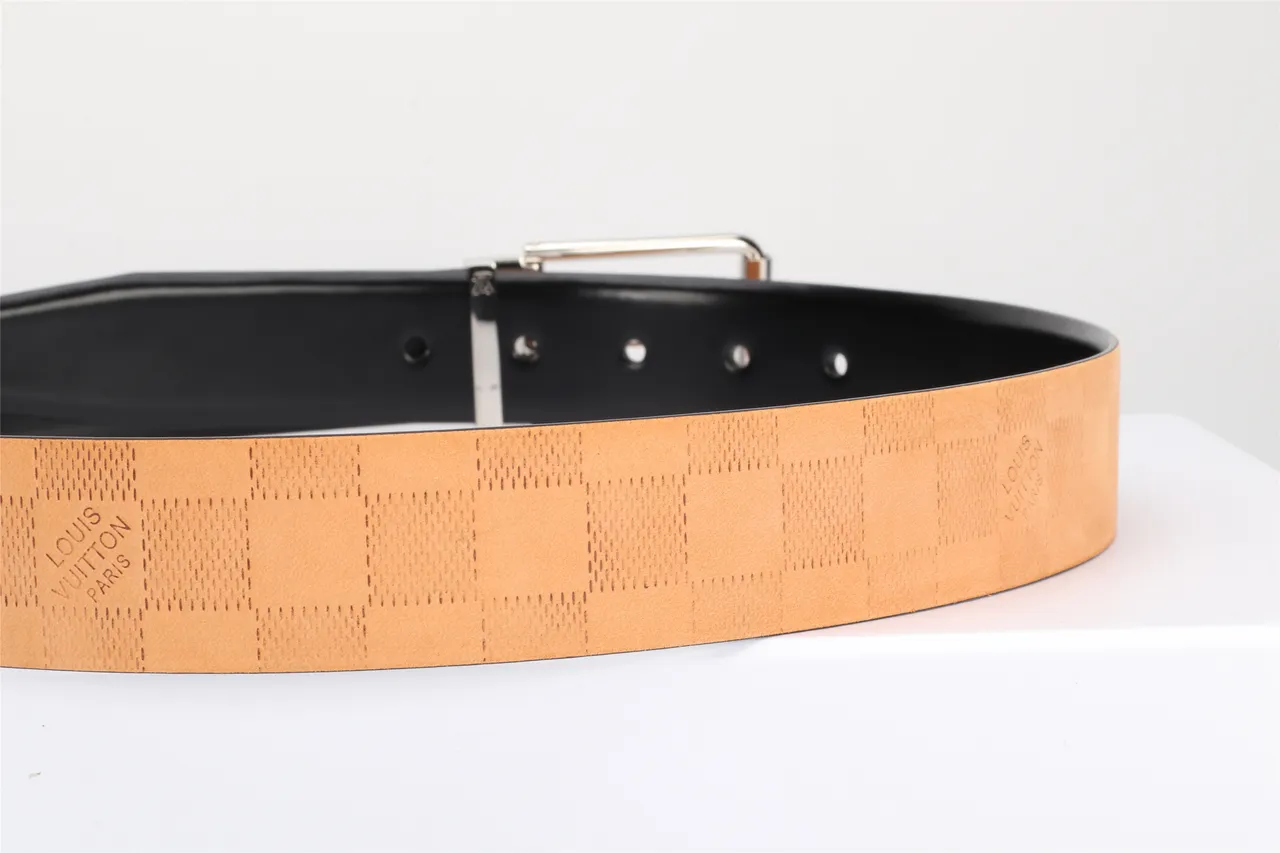 Louis Vuitton Reversible Buckle Black Leather Belt 9