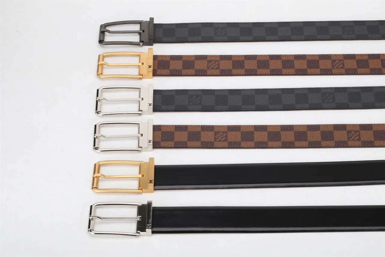Louis Vuitton Ceinture Reversible Damier Noir Beige Graphite Toile Cuir 2
