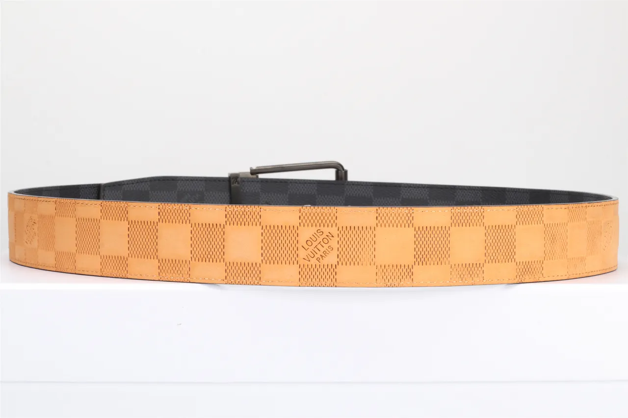 Louis Vuitton Ceinture Reversible Damier Noir Beige Graphite Toile Cuir 6