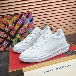 Louis Vuitton Run Away Todo Branco Couro Estilo de Vida Tênis