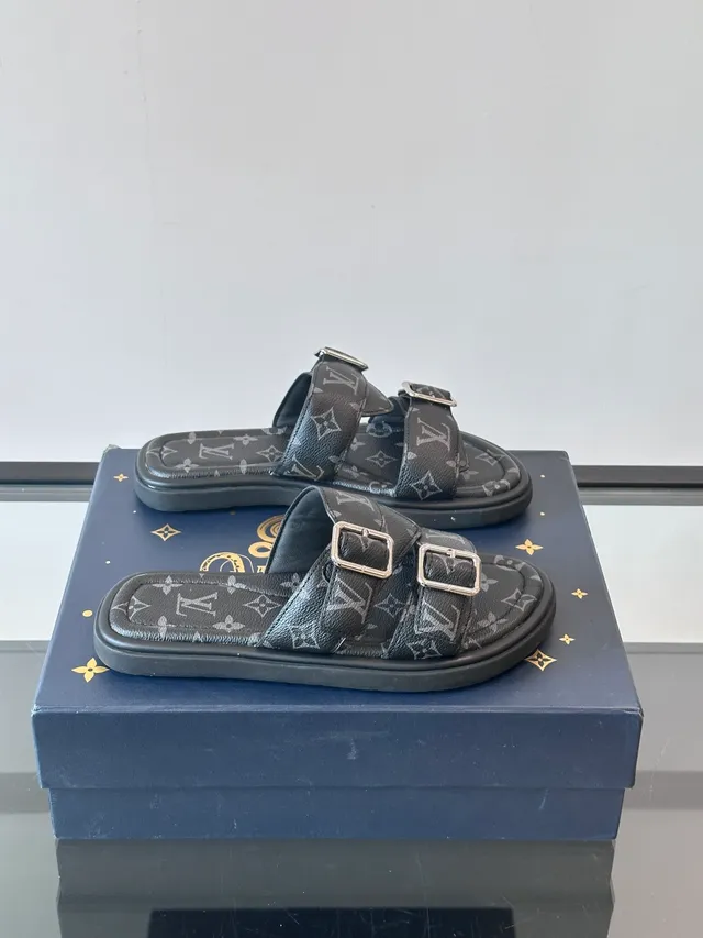 Louis Vuitton Run Away Monogram sandales casuales à double sangle avec boucle 9