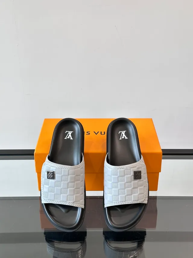 Louis Vuitton Run Away Slide Quilted Damier Slippers 7