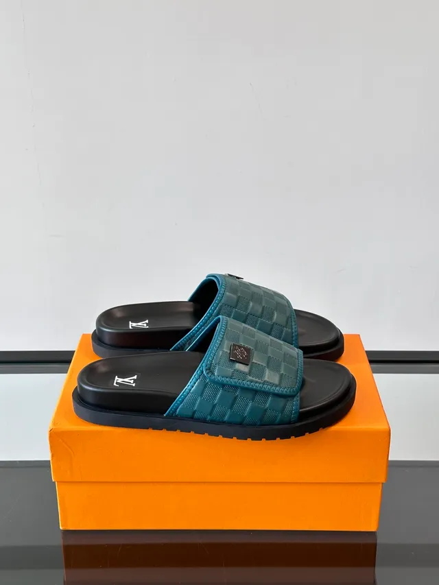 Louis Vuitton Run Away Slide Quilted Damier Slippers 9