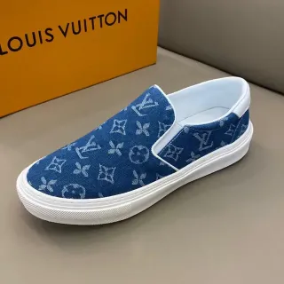 Louis Vuitton Run Away Slip-On Denim Monograma Zapatillas Lifestyle Azules