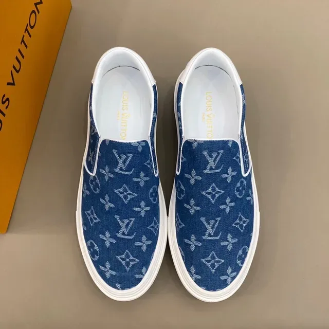 Louis Vuitton Run Away Slip-On Denim Monogram Blue Lifestyle Sneakers 8
