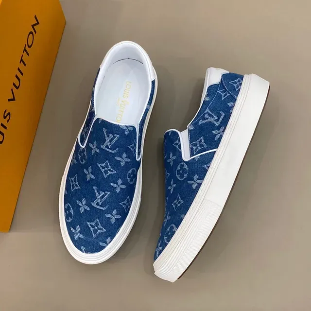 Louis Vuitton Run Away Slip-On Denim Monogram Blue Lifestyle Sneakers 9