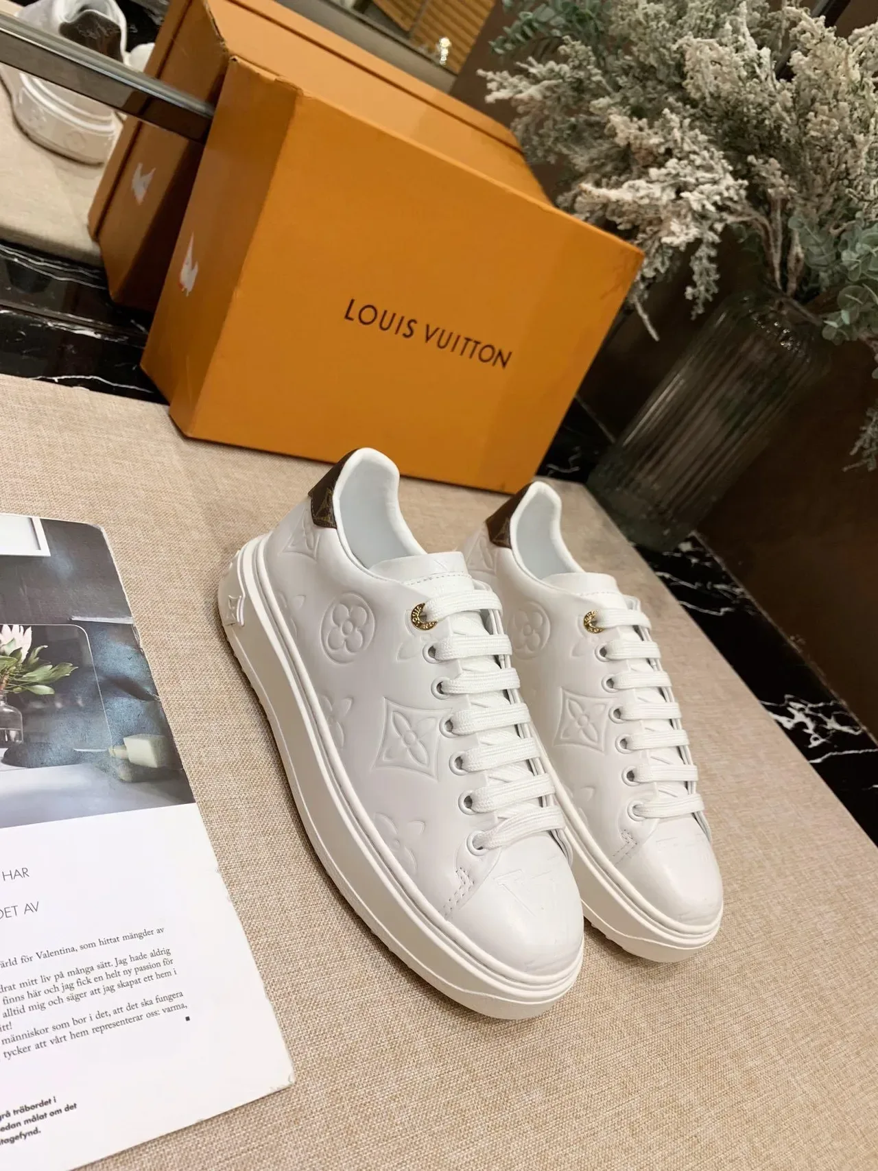 Louis Vuitton Run Away White Embossed Monogram Lifestyle Sneakers 4