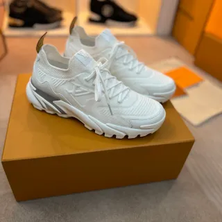 Louis Vuitton Run Away White Knit Chunky Sneakers