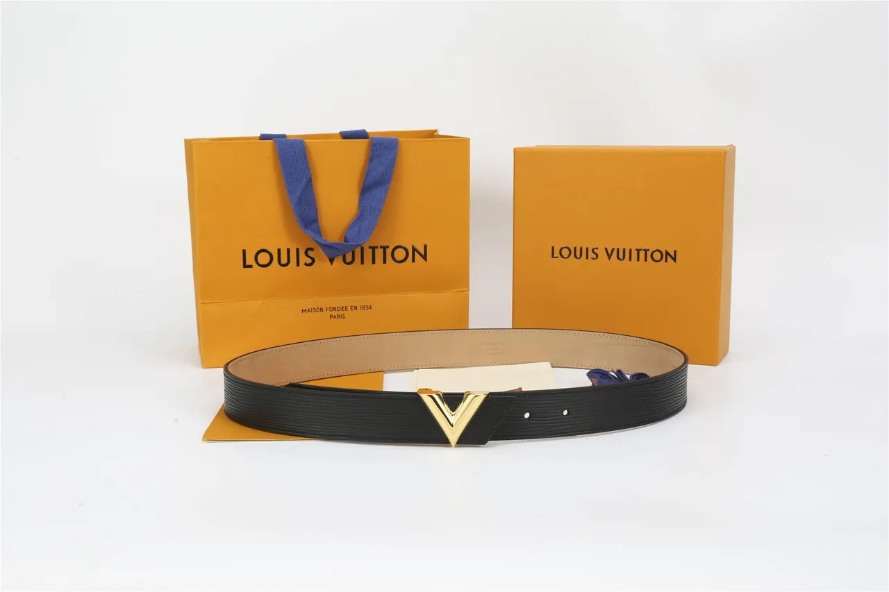 Louis Vuitton V Belt Black Epi Leather Belt 3