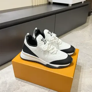 Louis Vuitton Branco Preto Upper Malha Monogram Branding Lifestyle Sneakers