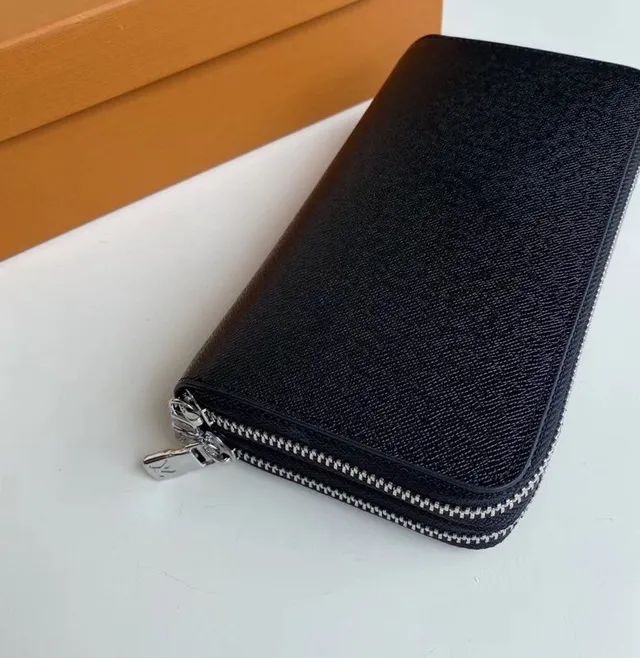 Louis Vuitton Zippy Wallet Black Saffiano Leather Long Wallet 8