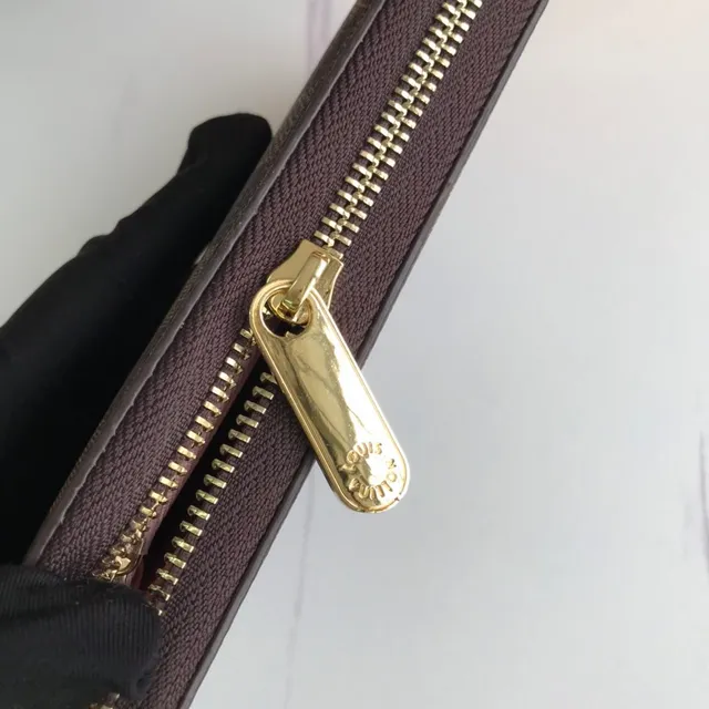 Louis Vuitton Zippy Wallet Damier Ebène toile damier portefeuille long 2