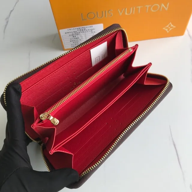 Louis Vuitton Zippy Wallet Damier Ebène toile damier portefeuille long 3