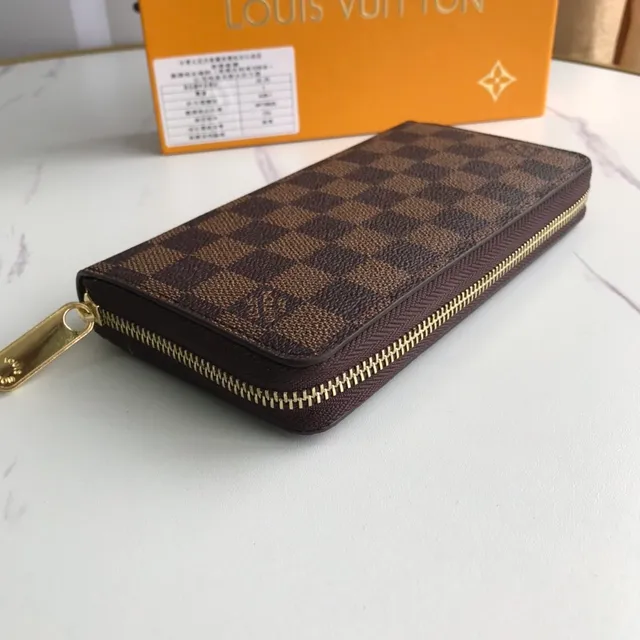 Louis Vuitton Zippy Wallet Damier Ebène toile damier portefeuille long 6