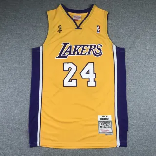 Mitchell & Ness 2008–09 Kobe Bryant Hardwood Classics Yellow Purple Jersey