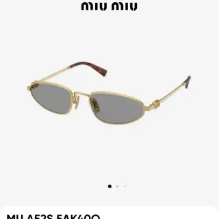 Miu Miu MU A52S सुनहरे टोन ओवल सनग्लासेस