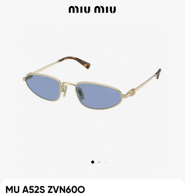 Miu Miu MU A52S Gafas de sol ovaladas de tono dorado 2