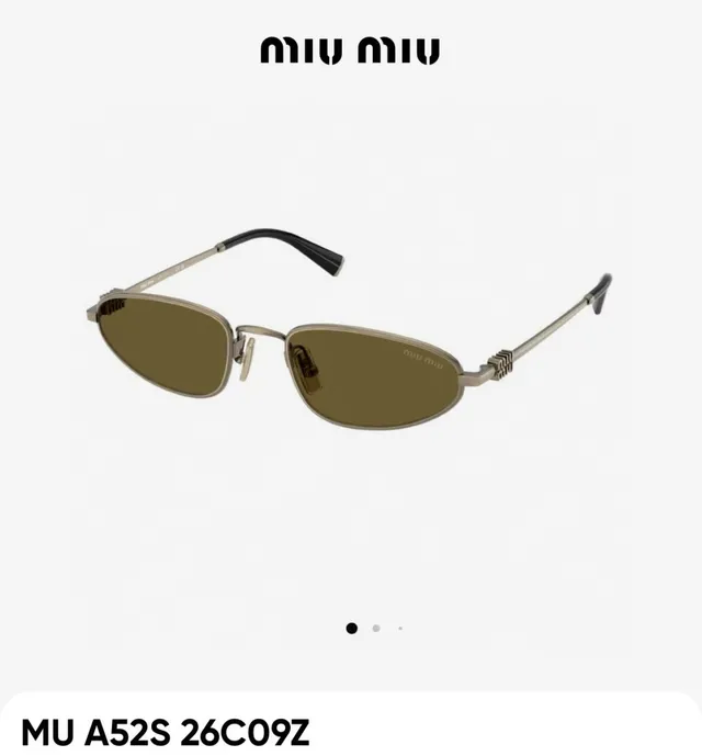 Miu Miu MU A52S Gafas de sol ovaladas de tono dorado 4
