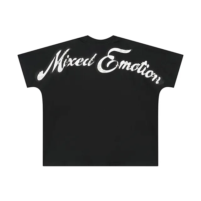 Mixed Emotion Emotion Cherub Graphic Black T-Shirt 3