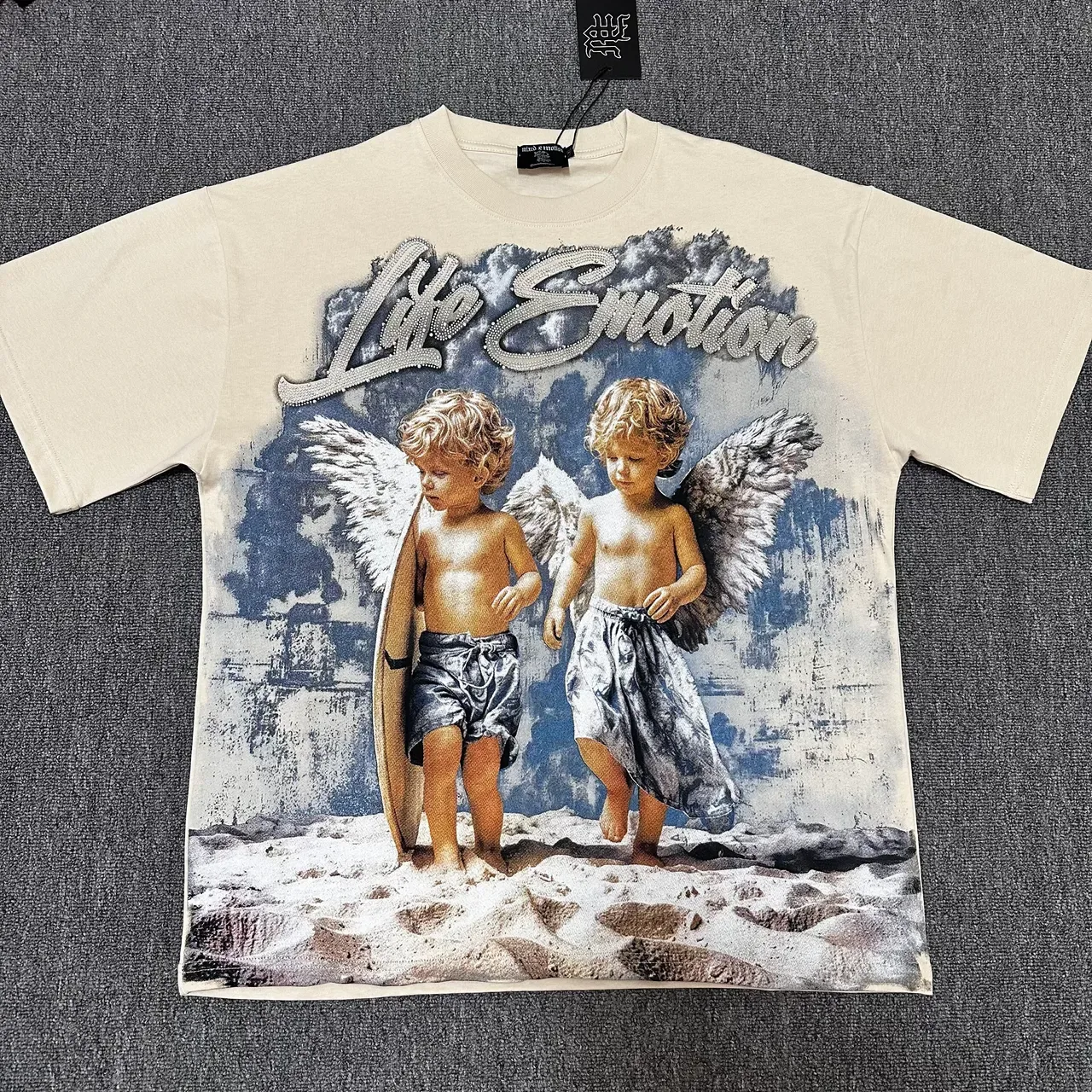 Mixed Emotion Life Emotion Rhinestone Graphic T-Shirt 2