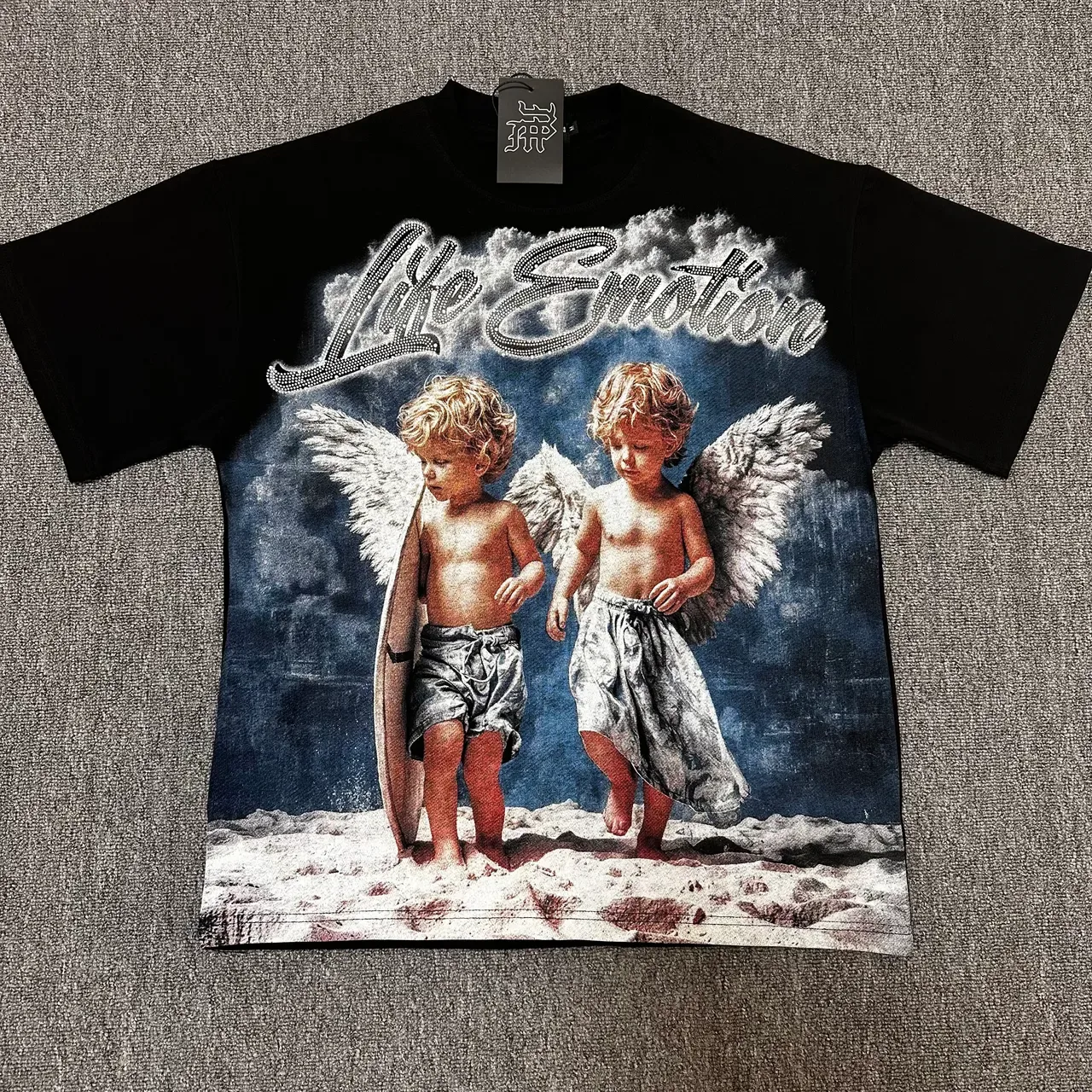 Mixed Emotion Life Emotion Rhinestone Graphic T-Shirt 3