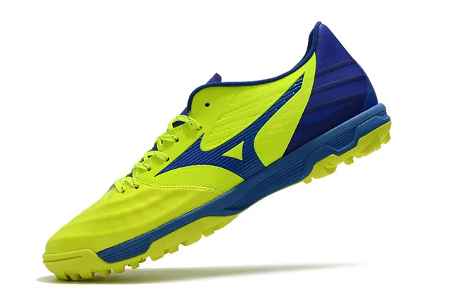 Mizuno Bleu Blanc Chaussures de Football Turf Haut Synthétique Basse Coupe 7