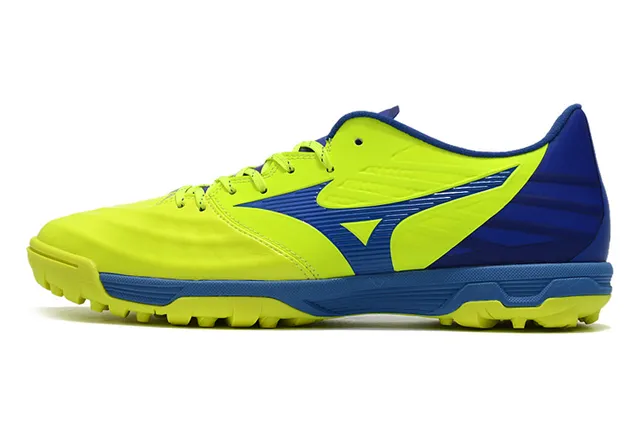 Mizuno Bleu Blanc Chaussures de Football Turf Haut Synthétique Basse Coupe 8