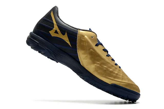 Mizuno Bleu Blanc Chaussures de Football Turf Haut Synthétique Basse Coupe 12