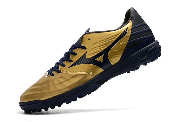 Mizuno Bleu Blanc Chaussures de Football Turf Haut Synthétique Basse Coupe 13