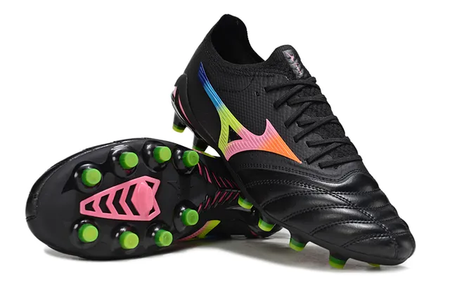 Mizuno Morelia Neo Black Rainbow Gradient Firm-Ground Soccer Shoes 2