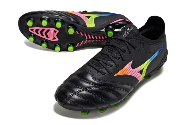 Mizuno Morelia Neo Black Rainbow Gradient Firm-Ground Soccer Shoes 3