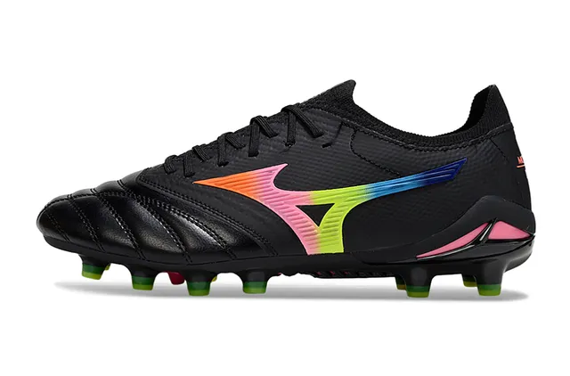 Mizuno Morelia Neo Black Rainbow Gradient Firm-Ground Soccer Shoes 6