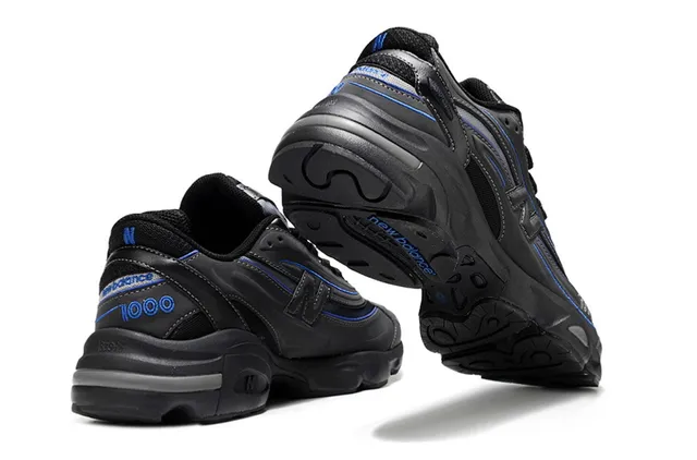New Balance 1000 কালো এবং নীল মোটা সোলের স্নিকার্স 3
