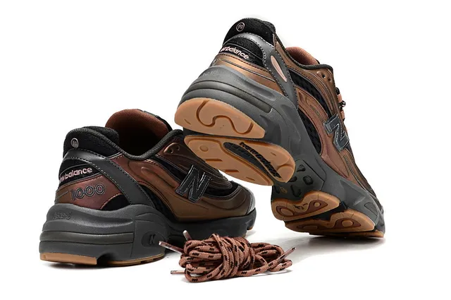 New Balance 1000 Brown Black Retro Runner Layered Synthetic-Mesh Upper Chunky Sneakers 3