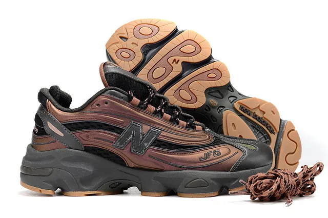 New Balance 1000 Brown Black Retro Runner Layered Synthetic-Mesh Upper Chunky Sneakers 4