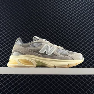 New Balance 2010 Beige Gray Mesh Et Suede Tige Sculptée Multi-Densité Médiomule Chaussures Chunky