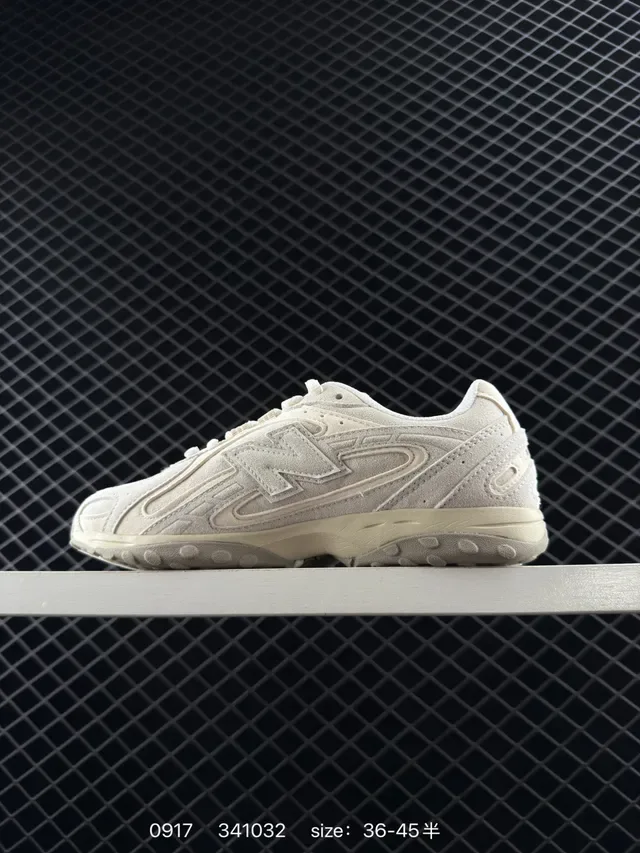 New Balance 204L بيج أحذية رياضية أسلوب حياة مصنوعة من جلد مستورد مع شبكة 5