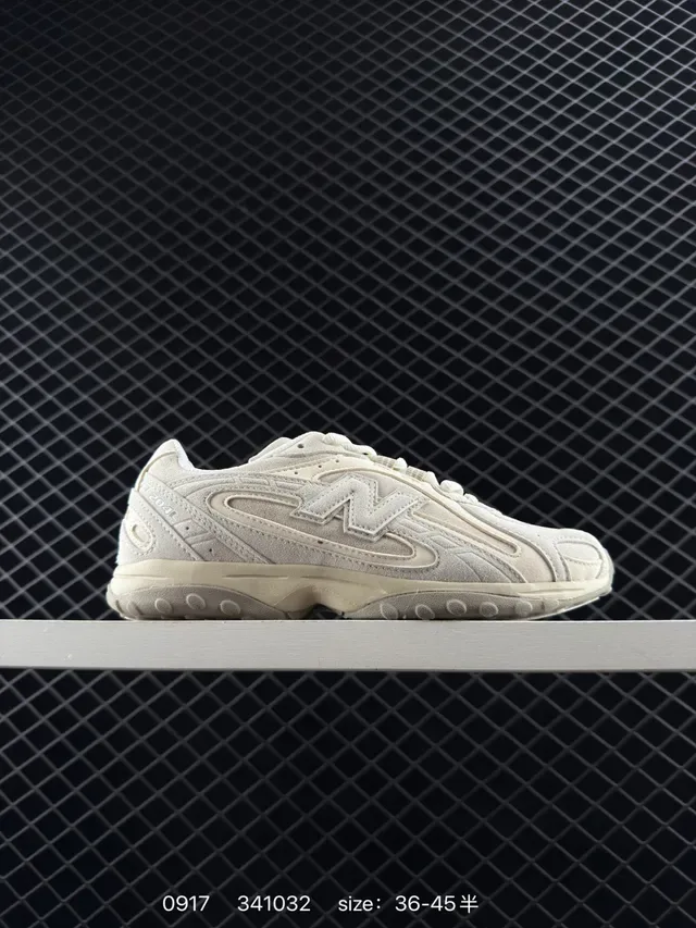 New Balance 204L بيج أحذية رياضية أسلوب حياة مصنوعة من جلد مستورد مع شبكة 6